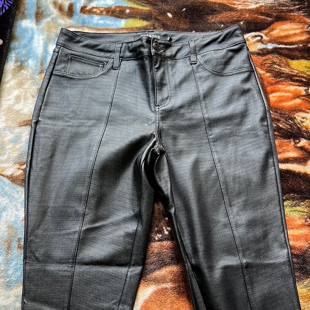 Pleather black jeans. Size 10 (30)